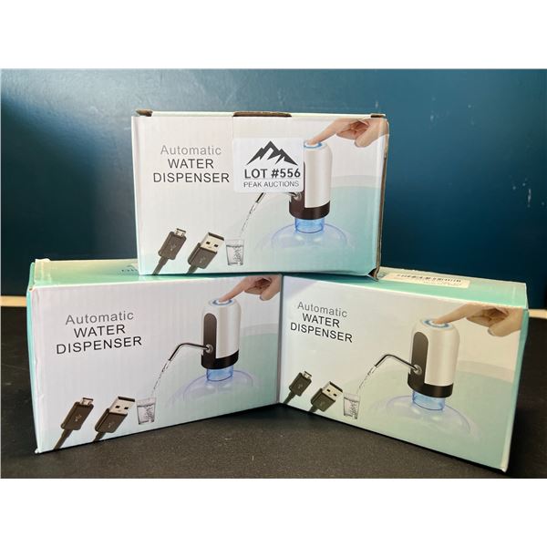 Lot of 3 Automatic Water Dispensers - Rechargeable