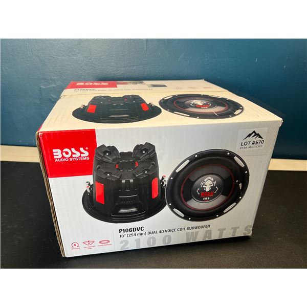 Lot of 1 BOSS Audio Systems 10inch Dual 40 Voice Coil Subwoofer - Model P106DVC