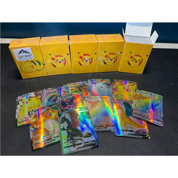 Lot of 5 Packs of Pokemon Cards - Fan Art Foil Cards