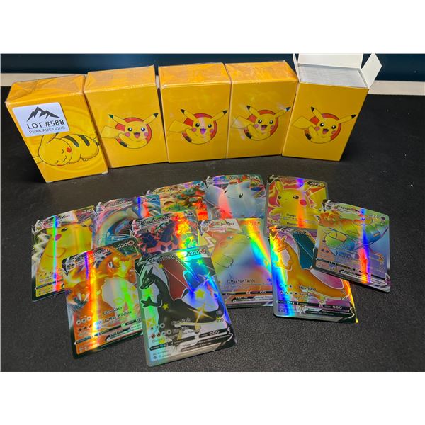 Lot of 5 Packs of Pokemon Cards - Fan Art Foil Cards