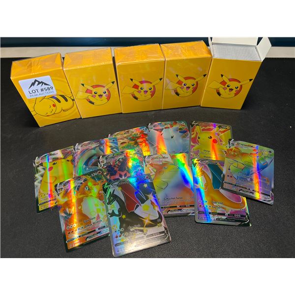 Lot of 5 Packs of Pokemon Cards - Fan Art Foil Cards
