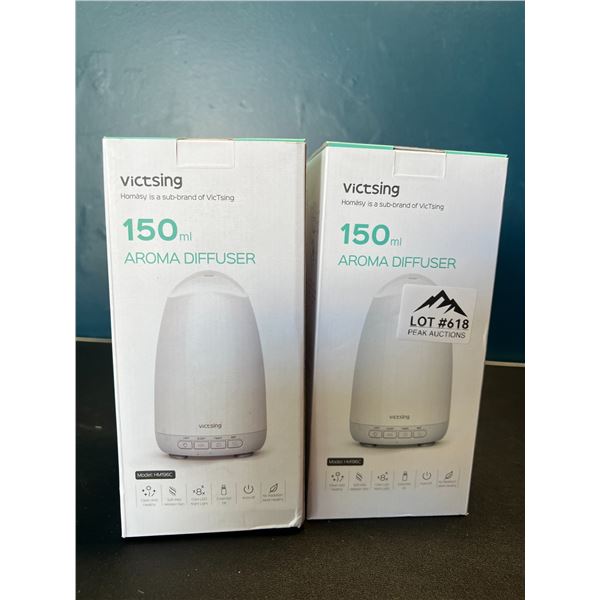 Lot of 2 Victsing 150mL Aroma Diffusers/Humidifiers
