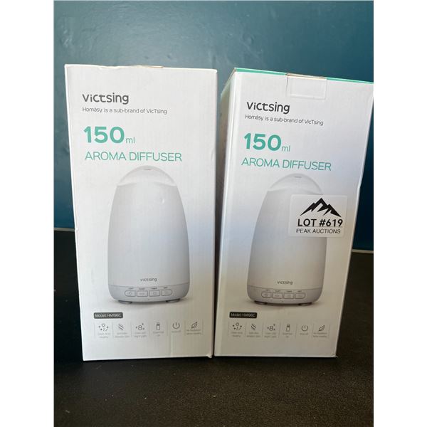 Lot of 2 Victsing 150mL Aroma Diffusers/Humidifiers