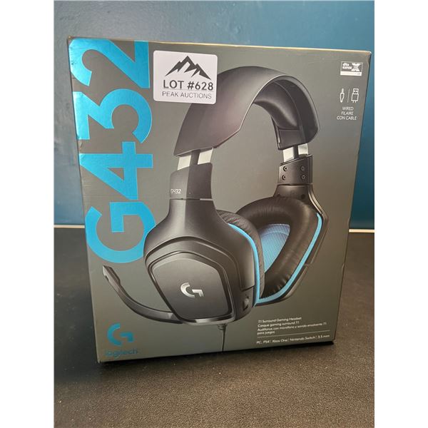 Lot of 1 Logitech G432 7.1 Surround Gaming Headset - For PC, Playstation, Xbox, Switch, etc.