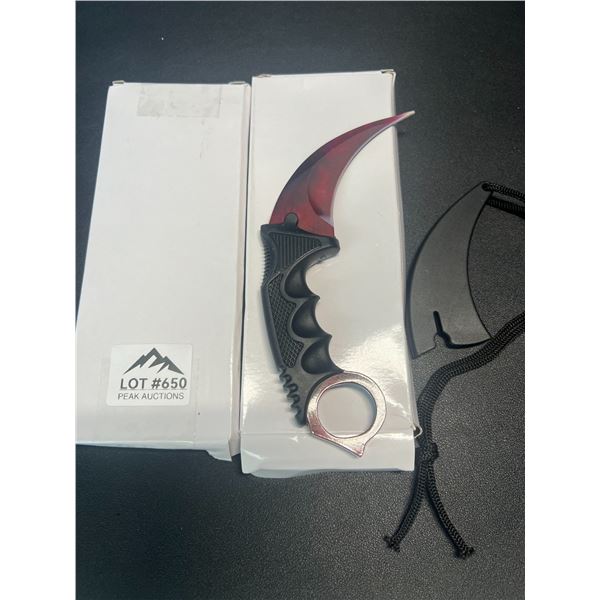 Lot of 2 Karambit Knives