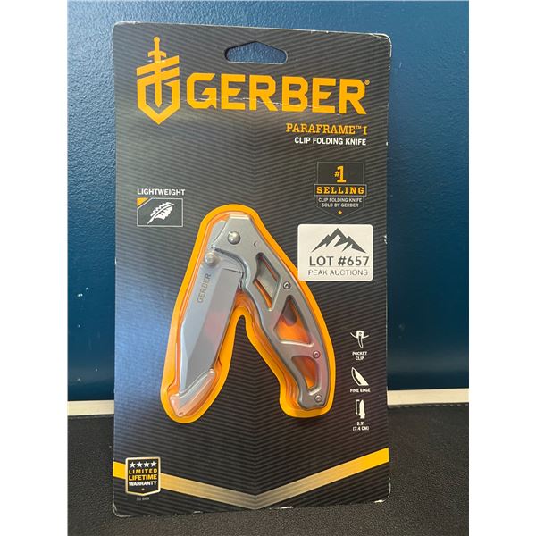 Lot of 1 Gerber Parframe I Clip Folding Knife