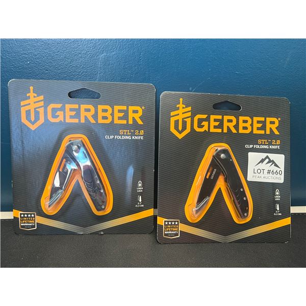 Lot of 2 Gerber STL 2.0 Clip Folding Knives