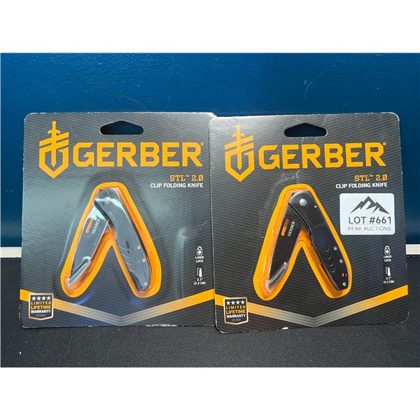 Lot of 2 Gerber STL 2.0 Clip Folding Knives