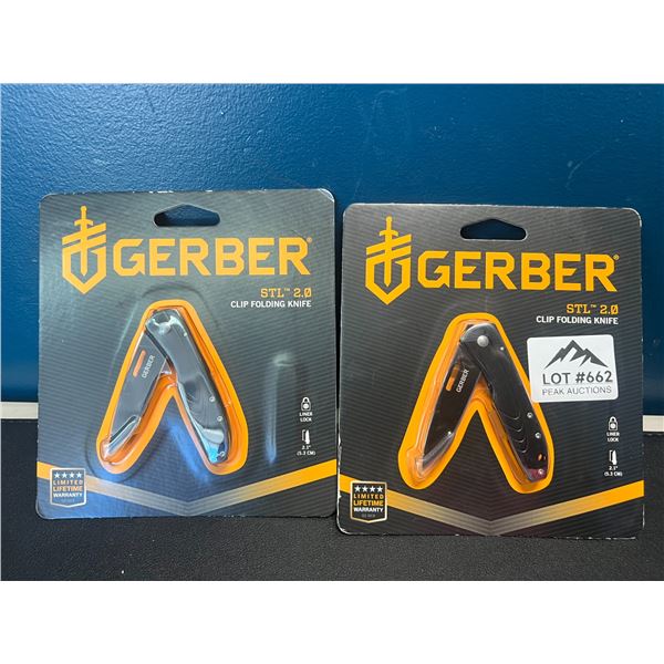 Lot of 2 Gerber STL 2.0 Clip Folding Knives