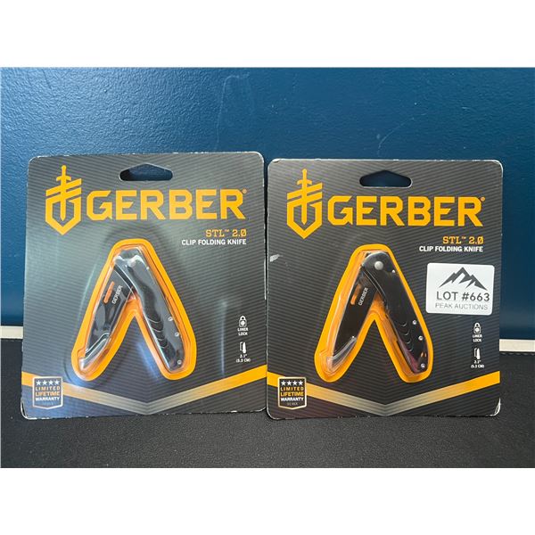 Lot of 2 Gerber STL 2.0 Clip Folding Knives