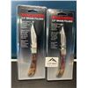 Image 1 : Lot of 2 Winchester 2.5" Brass Folder Knives