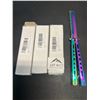 Image 1 : Lot of 3 Butterfly-Style Knife Rainbow Chrome Combs