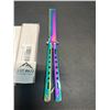 Image 2 : Lot of 3 Butterfly-Style Knife Rainbow Chrome Combs