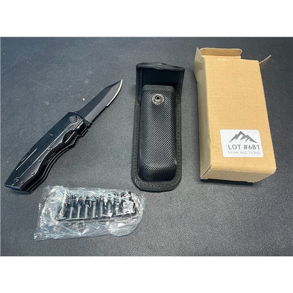 Lot of 1 Outdoor Multi-Tool/Pocket Knife