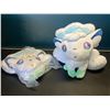 Image 1 : Lot of 2 Alolan Vulpix Pokemon Plushies - 8 inches tall