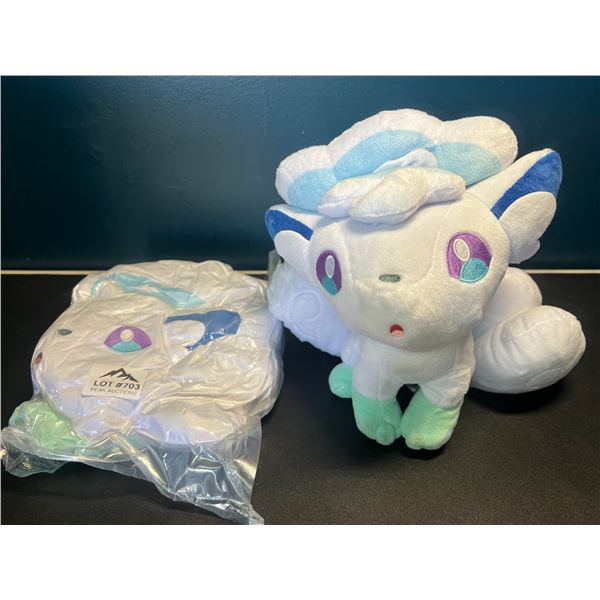 Lot of 2 Alolan Vulpix Pokemon Plushies - 8 inches tall