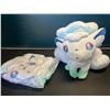 Image 1 : Lot of 2 Alolan Vulpix Pokemon Plushies - 8 inches tall