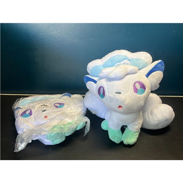 Lot of 2 Alolan Vulpix Pokemon Plushies - 8 inches tall