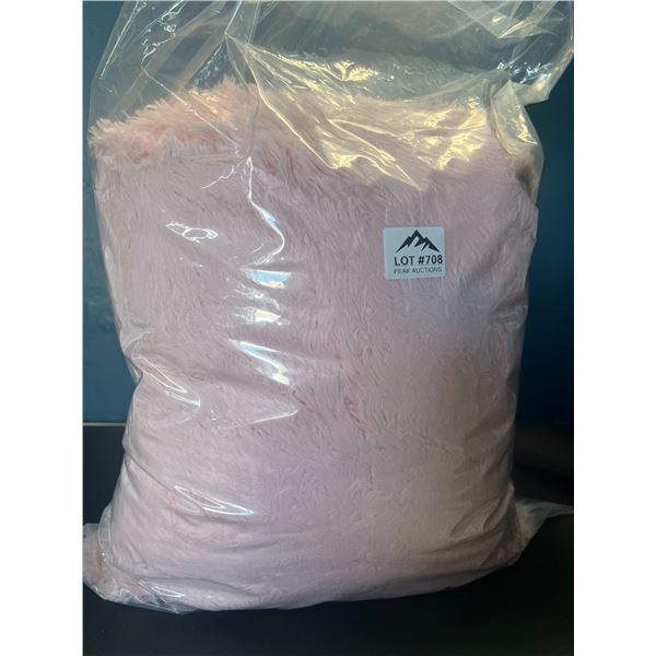 Lot of 1 Large Fuzzy/Soft Pink Weighted Blanket