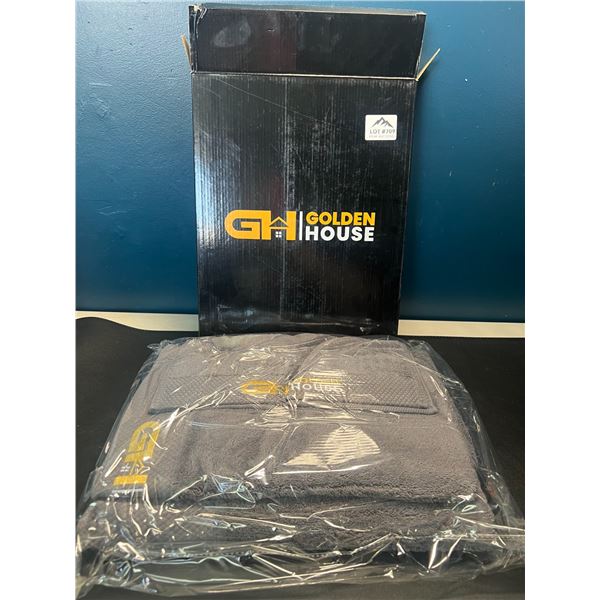 Lot of 1 Goldenhouse Bathroom Towels Set - Grey