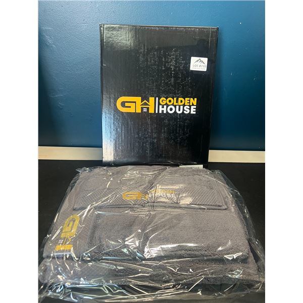 Lot of 1 Goldenhouse Bathroom Towels Set - Grey