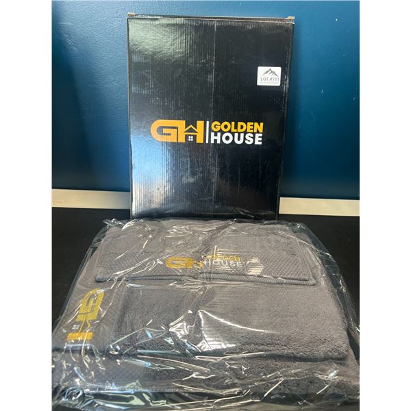 Lot of 1 Goldenhouse Bathroom Towels Set - Grey