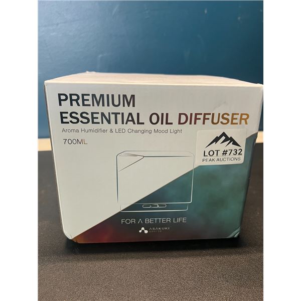 Lot of 1 Asakuki Premium Essential Oil Aroma Diffuser w/ 7 LED Light Colours