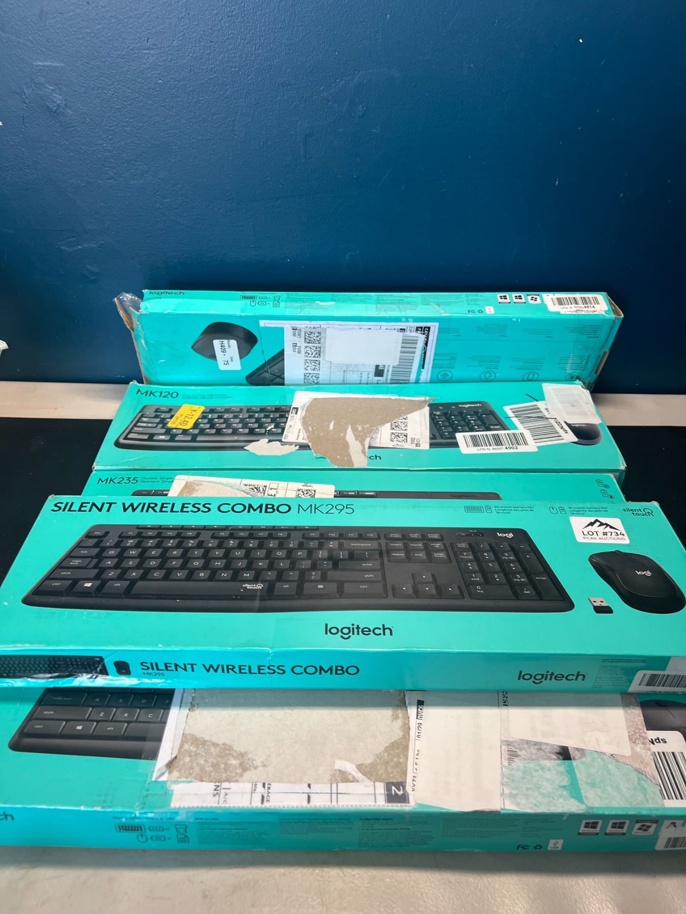Used Computer Keyboards Lot of 5 Logitech Keyboards - Used