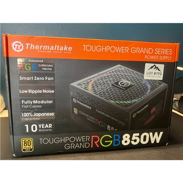 Lot of 1 Thermaltake ToughPower Grand Series RGB850W Power Supply for PC