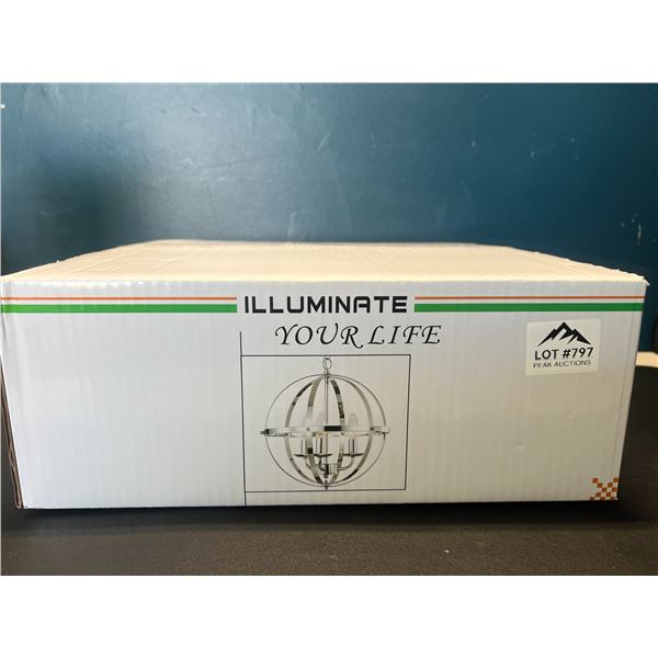 Lot of 1 Modern Orb Chandelier