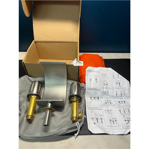 Lot of 1 Wide Waterfall Sink Faucet - Stainless Steel Design