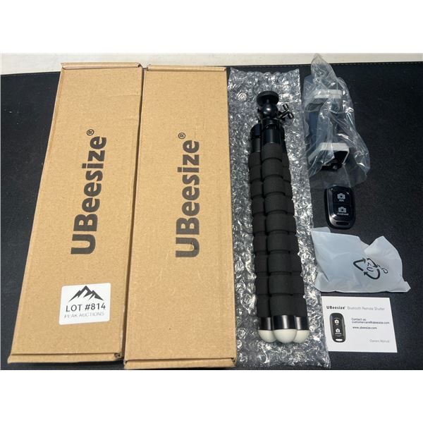 Lot of 2 Ubeesize Tripod Stands w/ Bluetooth Remote Control