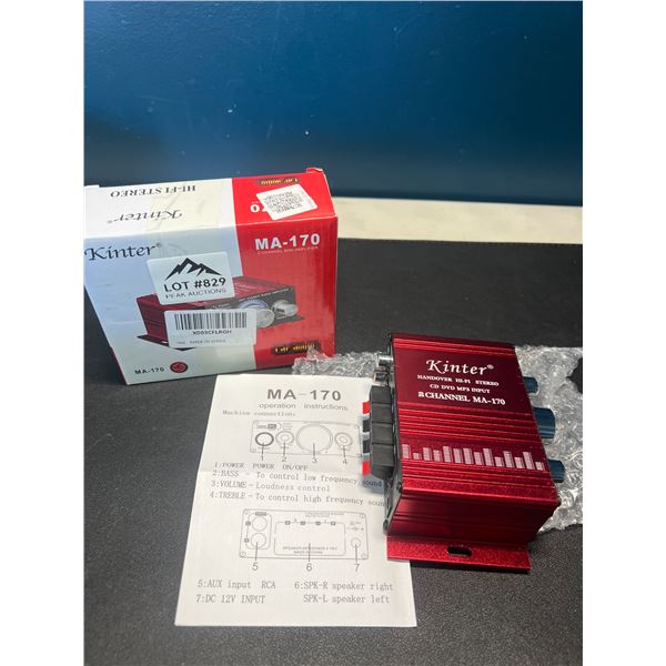 Lot of 1 Kinter MA-170 2-Channel Mini Amplifier