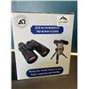 Image 1 : Lot of 1 Pair of 12x42 Powerful HD Binoculars w/ Tripod Stand