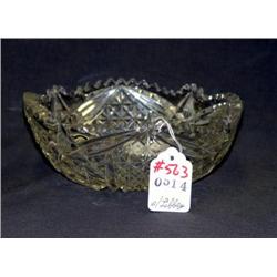 SIGNED LIBBEY CUT GLASS BOWL 8.25" DIAMETER