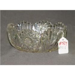 CUT GLASS BOWL 8" DIAMETER