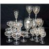 Image 1 : LOT OF 30 PCS ETCHED STEMWARE