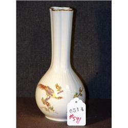 8.75" RICHARD GINORI BIRD DECORATED VASE
