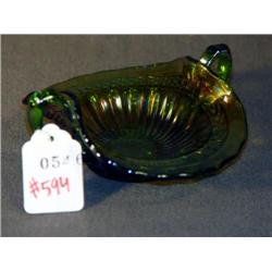 SIGNED NORTHWOOD DOUBLE HANDLED CARNIVAL GLASS