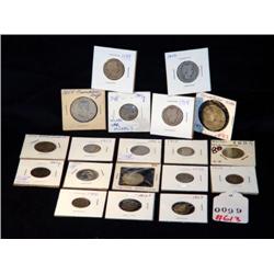 TRAY LOT COINS INCL BARBER DIMES AND QUARTERS, COL