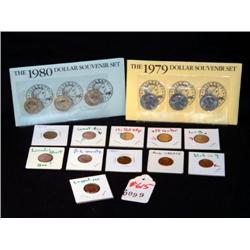 TRAY LOT COINS INCL LINCOLN CENTS AND SUSAN B ANTH