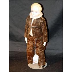 BLONDE HAIRED BISQUE SHOULDERHEAD 14.5" BOY DOLL