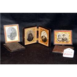 LOT OF 3 DAGUERREOTYPES INCL GUTTA PERCHA CASED