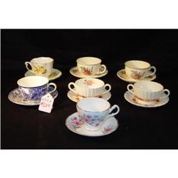 LOT 7 FANCY CUPS AND SAUCERS INCL COLCLOUGH
