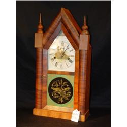 MAH CASED NEW HAVEN 8 DAY STEEPLE CLOCK