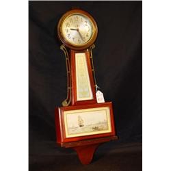 SESSIONS BANJO CLOCK WITH REPLACED WORKS