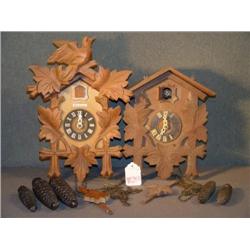 BLACK FOREST STYLE CUCKOO CLOCKS, INCL SETH THOMAS