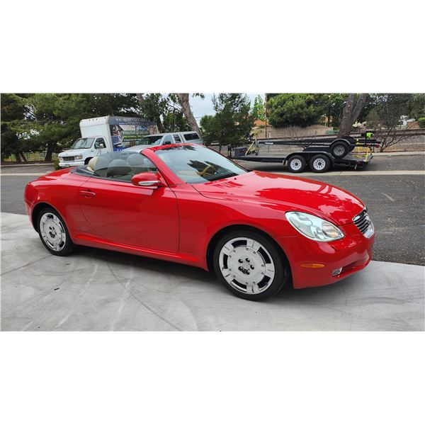 2004 Lexus 430SC Hardtop Convertible in Red