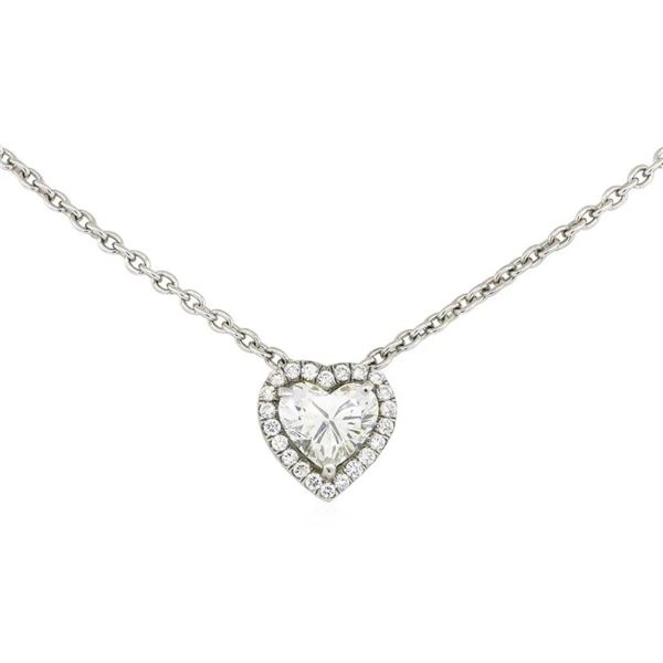 1.44 ctw Diamond Pendant & Chain - Platinum