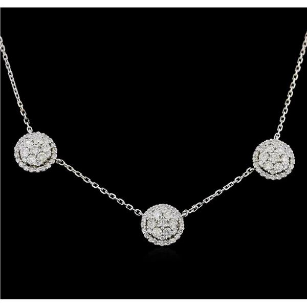 1.57 ctw Diamond Necklace - 14KT White Gold